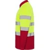 Roly Ilgomis rankovėmis techniniai polo marškiniai POLARIS L/S Darbo vieta raudona / fluoro geltona