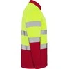Roly Ilgomis rankovėmis techniniai polo marškiniai POLARIS L/S Darbo vieta raudona / fluoro geltona