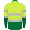 Roly Ilgomis rankovėmis techniniai polo marškiniai POLARIS L/S Sodas žalia / fluoro geltona