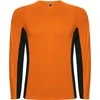 Roly Techniniai ilgomis rankovėmis reglano marškiniai SHANGHAI L/S Fluoro oranžinė/juoda