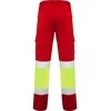 Roly Kelnės su gerai matomomis keliomis kišenėmis DAILY STRETCH HV Darbo vieta raudona / fluoro geltona