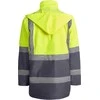 Roly Kombinuota ir paminkštinta gerai matoma parka MERAK Švino/fluoro geltona