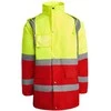 Roly Kombinuota ir paminkštinta gerai matoma parka MERAK Darbo vieta raudona / fluoro geltona