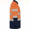 Roly Matomi techniniai polo marškiniai ilgomis rankovėmis POLARIS L/S Tamsiai mėlyna / fluorescencinė oranžinė