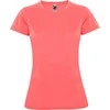 Roly Priglundantys trumpų rankovių techniniai marškinėliai MONTECARLO WOMAN Fluoro koralas