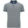 Roly Tamsiai mėlyni trumpų rankovių polo marškinėliai BOWIE Heather navy mėlynas