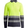 Roly Techniniai, gerai matomi ilgomis rankovėmis polo marškinėliai ATRIO LS Švino/fluoro geltona