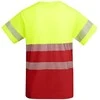Roly Techniniai gerai matomi marškinėliai trumpomis rankovėmis TAURI Darbo vieta raudona / fluoro geltona