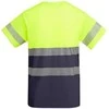 Roly Techniniai gerai matomi marškinėliai trumpomis rankovėmis TAURI Švino/fluoro geltona