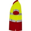 Roly Techniniai matomi polo marškiniai trumpomis rankovėmis POLARIS Darbo vieta raudona / fluoro geltona