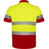 Roly Techniniai matomi polo marškiniai trumpomis rankovėmis POLARIS Darbo vieta raudona / fluoro geltona