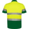Roly Techniniai gerai matomi trumpomis rankovėmis polo marškinėliai POLARIS Sodas žalia / fluoro geltona