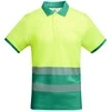 Roly Techniniai gerai matomi trumpomis rankovėmis polo marškinėliai ATRIO Sodas žalia / fluoro geltona