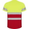 Roly Techniniai gerai matomi trumpomis rankovėmis marškinėliai DELTA Darbo vieta raudona / fluoro geltona