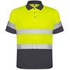 Roly Techniniai gerai matomi trumpomis rankovėmis polo marškinėliai POLARIS Švino/fluoro geltona