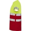 Roly Techniniai gerai matomi trumpomis rankovėmis marškinėliai DELTA Darbo vieta raudona / fluoro geltona