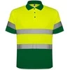 Roly Techniniai gerai matomi trumpomis rankovėmis polo marškinėliai POLARIS Sodas žalia / fluoro geltona