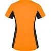 Roly Techniniai marškinėliai iš dviejų poliesterio audinių SHANGHAI WOMAN Fluoro oranžinė/juoda