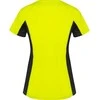 Roly Techniniai marškinėliai iš dviejų poliesterio audinių SHANGHAI WOMAN Fluoro geltona/juoda