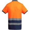 Roly Techniniai matomi trumpų rankovių polo marškiniai ATRIO Tamsiai mėlyna / fluorescencinė oranžinė