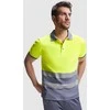 Roly Techniniai trumpomis rankovėmis polo marškiniai ATRIO Darbo vieta raudona / fluoro geltona