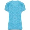 Roly Trumpų rankovių moteriški poliesterio marškiniai AUSTIN WOMAN Heather turquoise