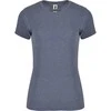 Roly Viržių imitacijos trumpų rankovių marškinėliai FOX WOMAN Heather denim