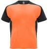 Roly Trumpų rankovių techniniai reglano marškinėliai BUGATTI Fluoro oranžinė/juoda