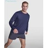 Roly Unisex ilgarankoviai techniniai marškinėliai ESTORIL L/S Tamsiai mėlyna
