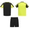 Roly Unisex sportinis komplektas, kurį sudaro 2 marškinėliai + 1 pora šortų JUVE Fluoro geltona/juoda