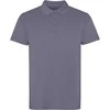 Roly Unisex trumpų rankovių polo marškiniai, 100% medvilnė COBAIN Pilkas išplautas dangus