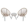 Lauko baldų komplektas Egg Chair (set of 3) SD-0144, Rudas