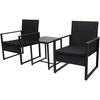 Lauko baldų komplektas Garden Rattan Furniture Set AJ-R07, Juodas