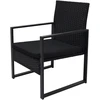 Lauko baldų komplektas Garden Rattan Furniture Set AJ-R07, Juodas