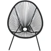 Lauko baldų komplektas Egg Chair (set of 3) SD-0144, Juodas