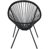 Lauko baldų komplektas Egg Chair (set of 3) SD-0144, Juodas