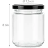 Relaxdays 10 uogienės stiklainių rinkinys, 200 ml