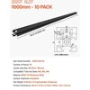 VEVOR 10 vnt. 1000 mm T formos aliuminio bėgelis