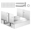 VEVOR 10 vnt 6x6 post pagrindo inkarai betonui 139.5x141.5 mm