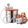 Vevor 110 l/min vakuuminis siurblys su 11,36 l plienine kamera