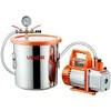 Vevor 110 l/min vakuuminis siurblys su 11,36 l plienine kamera