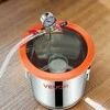 Vevor 110 l/min vakuuminis siurblys su 11,36 l plienine kamera