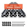 Vevor 150 cm 10 vnt t-slot aliuminio profilis