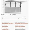 Vevor 152x92 cm kiosko langas su stogeliu maisto furgonui