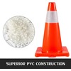 VEVOR Eismo saugumo kūgiai 45,7 cm, PVC pagrindas, oranžiniai atšvaitiniai, 12 vnt. pavojaus kūgiai parkavimui