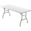 Vevor 180 cm sulankstomas plastikinis lauko stalas