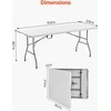VEVOR 180 cm sulankstomas plastikinis lauko stalas