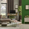 Relaxdays 2 dalių medinių + stiklinių pristumiamų staliukų rinkinys