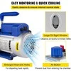 Vevor 2 galonų vakuuminė kamera su silikono epoksidinėmis dujomis 4CFM 1\/3HP siurblys