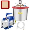 Vevor 2 galonų vakuuminė kamera su silikono epoksidinėmis dujomis 4CFM 1\/3HP siurblys